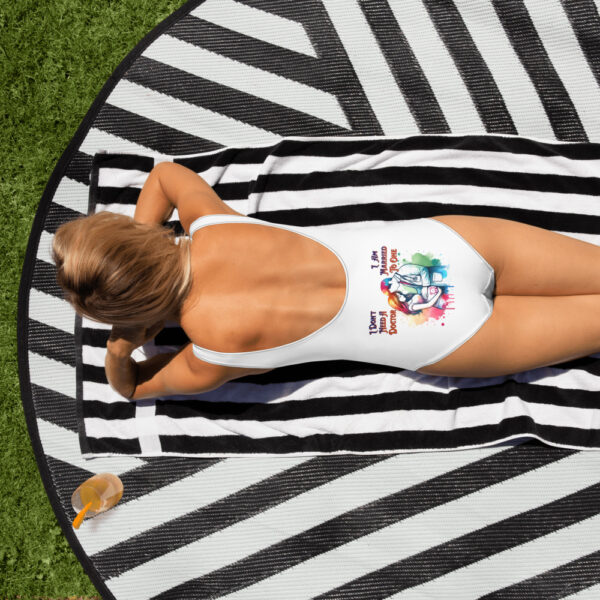 I Don't Need A Doctor I Am Married To One One-Piece Swimsuit - Image 3