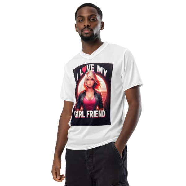 I Love My Gril Friend Unisex Sports Jersey - Recycled