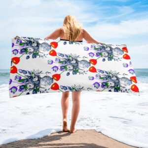 Tulips Flower Space Towel