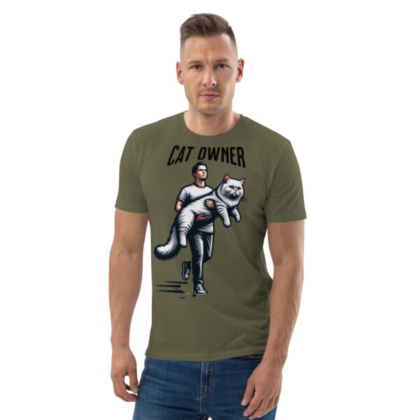 Cat Owner Unisex Organic Cotton T-Shirt - Image 3