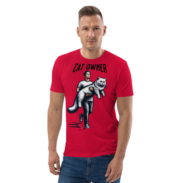 Cat Owner Unisex Organic Cotton T-Shirt - Image 2