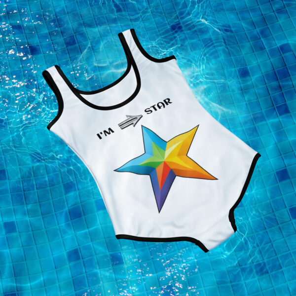 I'M Star Youth Swimsuit - Black Thread - Image 2