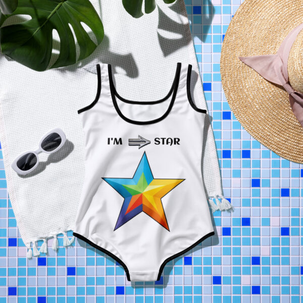 I'M Star Youth Swimsuit - Black Thread - Image 4