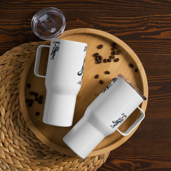 Cat Owner Travel Mug With A Handle - Image 2