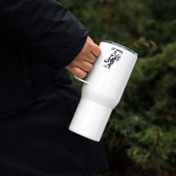 Cat Owner Travel Mug With A Handle - Image 6