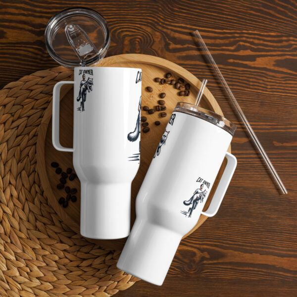Cat Owner Travel Mug With A Handle - Image 3