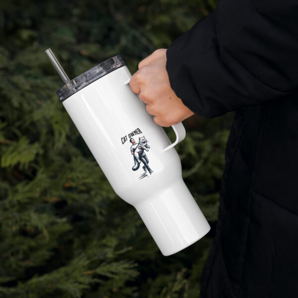 Cat Owner Travel Mug With A Handle - Image 4