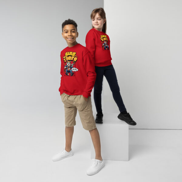 Hang In There Better Days Ahead Youth Crewneck Sweatshirt - Image 5