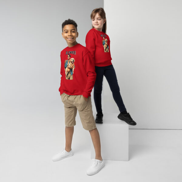 Dog Owner Youth Crewneck Sweatshirt - Image 4