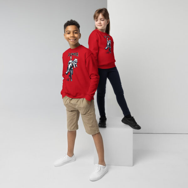 Cat Owner Youth Crewneck Sweatshirt - Image 7