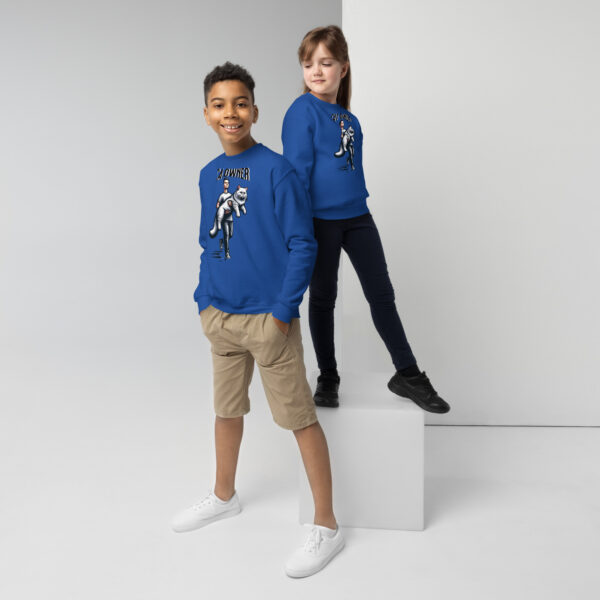 Cat Owner Youth Crewneck Sweatshirt - Image 8