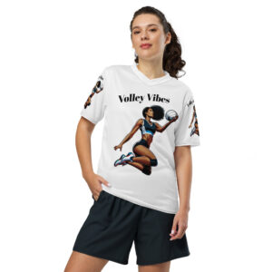 Volley Vibes Recycled Unisex Sports Jersey