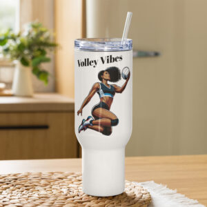Volley Vibes Travel Mug With A Handle